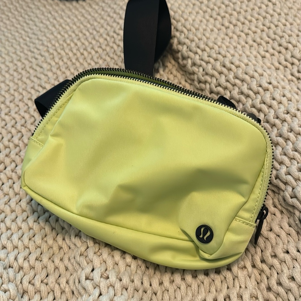 Neon lululemon belt bag
